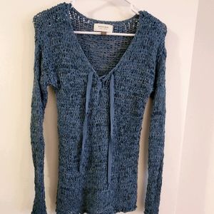 Blue woven top